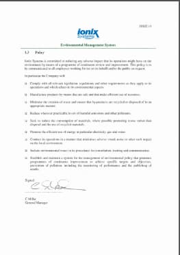 Document Environment Policy